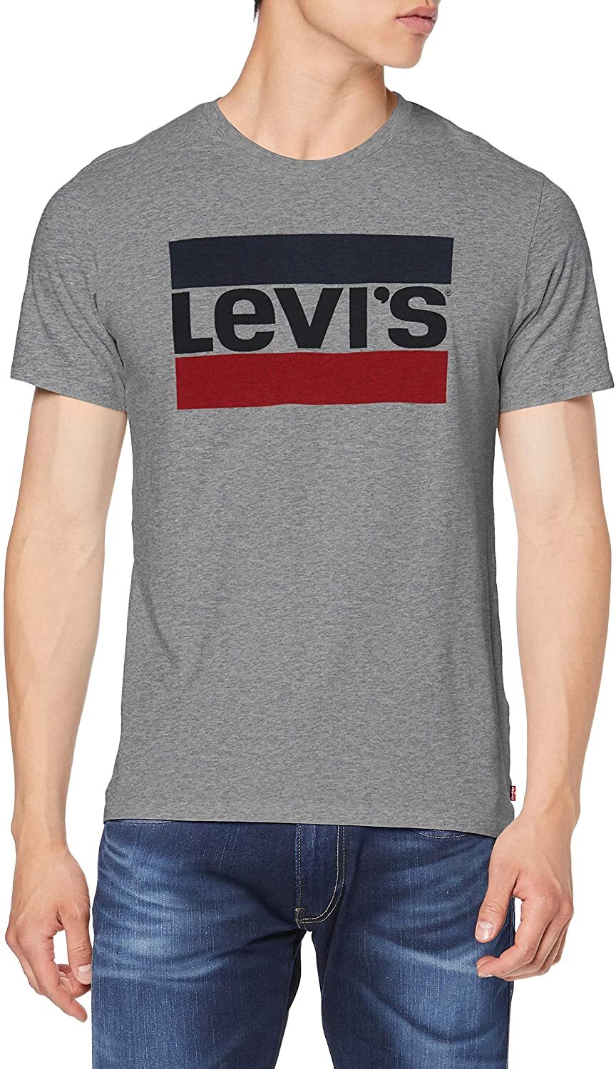 Levi's Men's Sportswear Logo Graphic T-Shirt, Grey, Size: Medium
