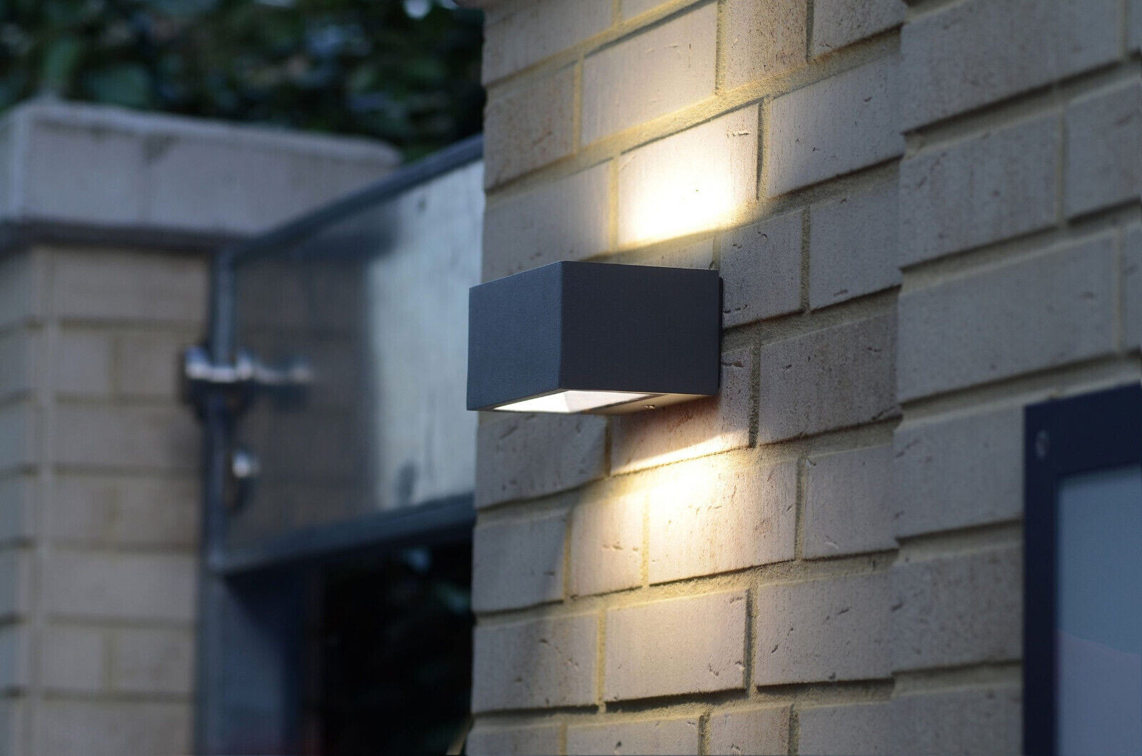 LUTEC Gemini LED Outdoor Wall Light 2x 4000K 10.5W IP54 Anthracite - New Boxed 2