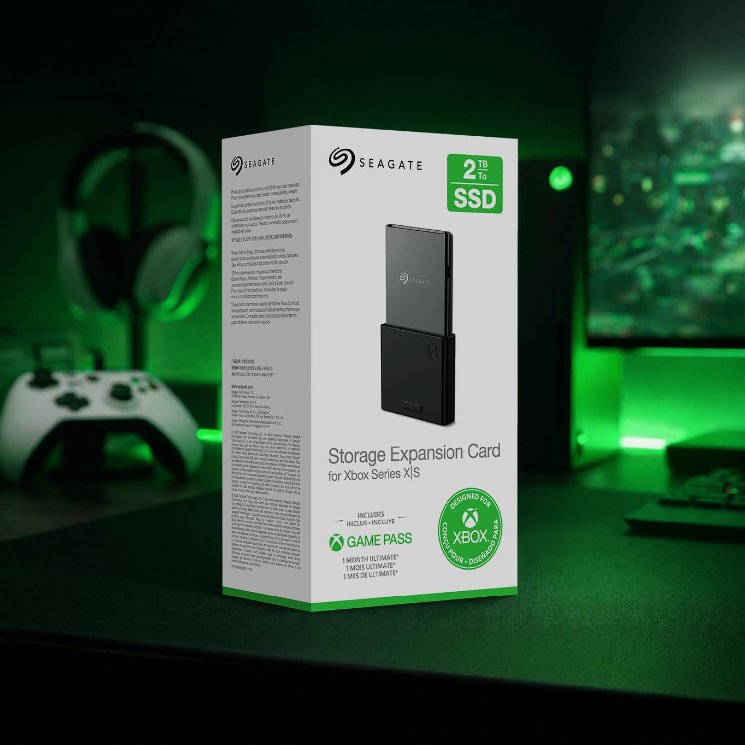 Seagate Storage Expansion Card for Xbox Series X|S 2TB, SSD, Plug and Play NVMe Expansion SSD Xbox Series X|S, Officially Licensed (STJR2000400) 