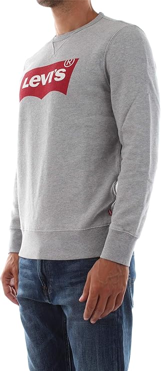 Levi's Men's Graphic Crewneck, Grey Sweatshirt, Size: Medium 4