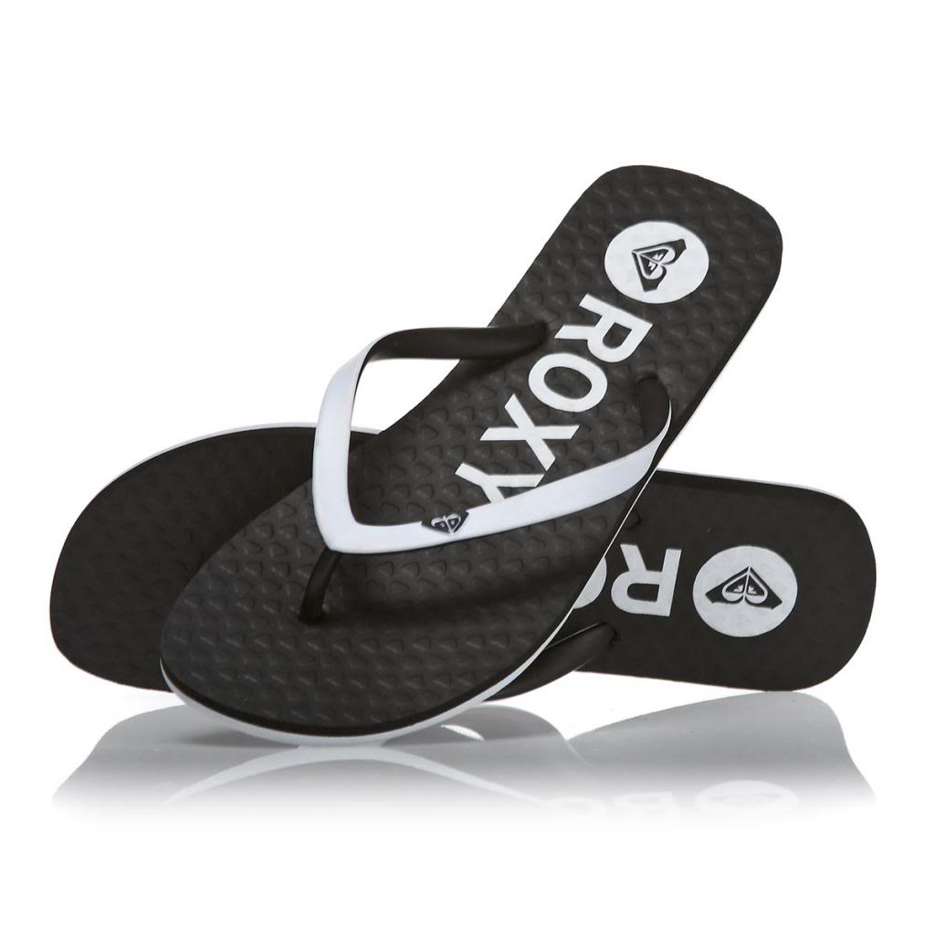 Roxy Women's Bi Tone True Black Flip Flops
