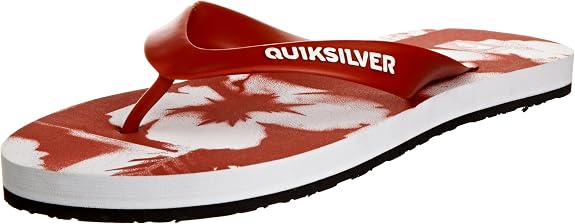Quiksilver Flower Men's Beach Sandals Flip Flops - Red
