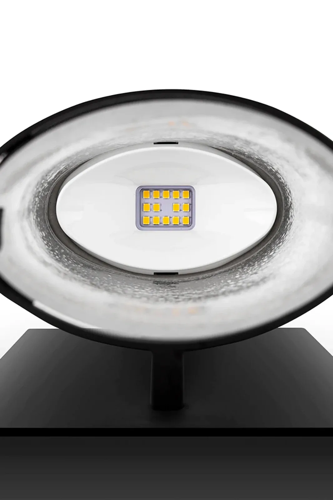 LUTEC Aquarius LED Black & Clear Seeded Glass Outdoor Wall Light - New Boxed 4