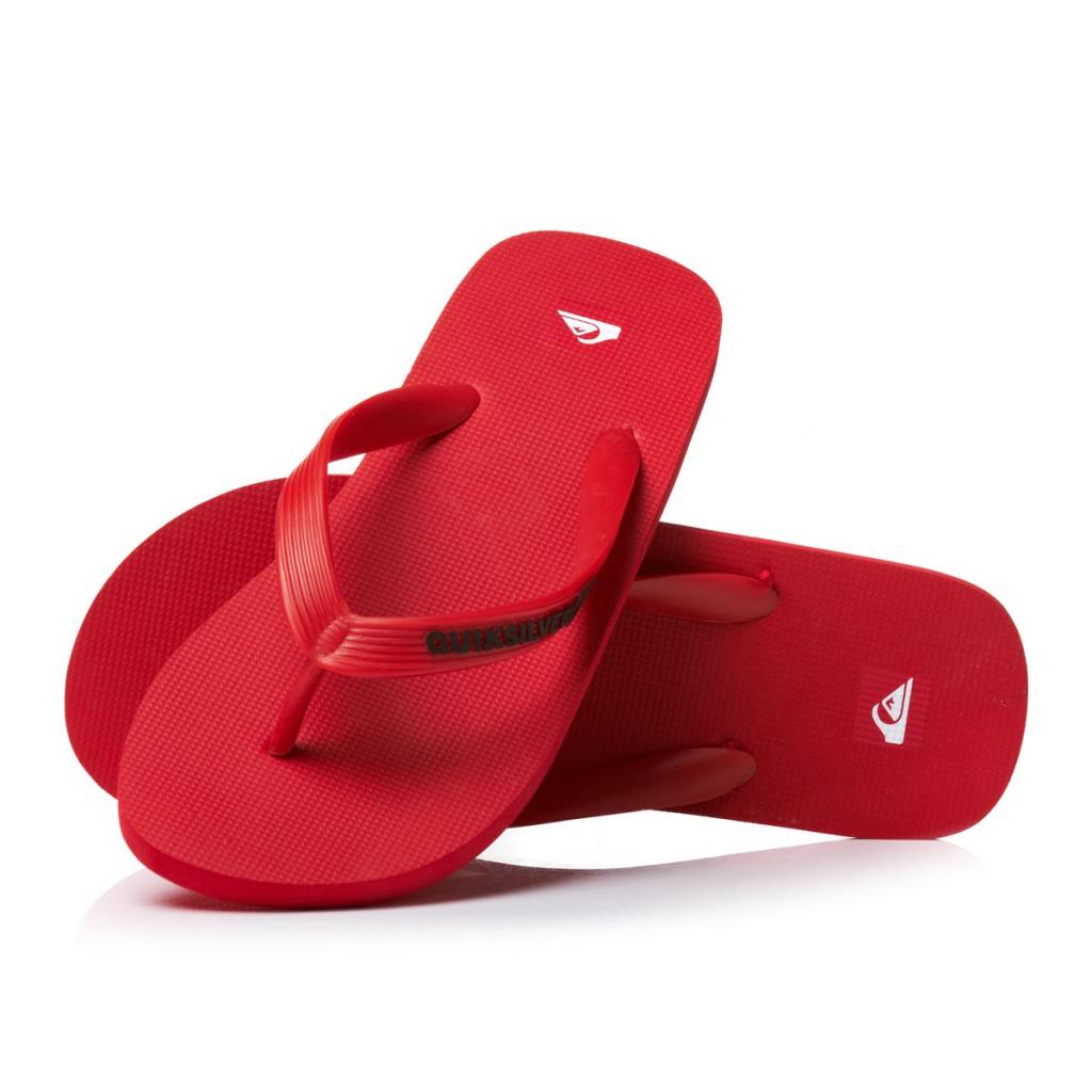 Quiksilver Molokai Mens Beach Sandals Flip Flops - Red - UK Size 10