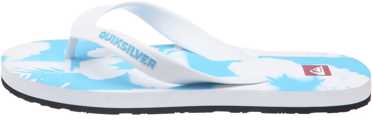 Quiksilver Flower Men's Beach Sandals Flip Flops - Light Blue 5