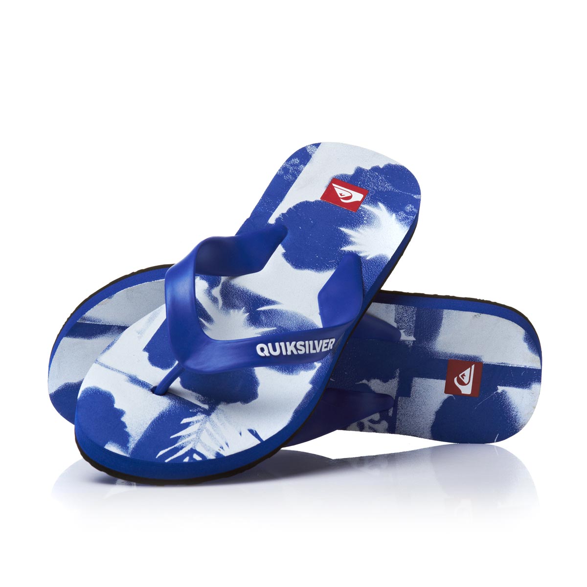 Quiksilver Flower Men's Beach Sandals Flip Flops - Blue