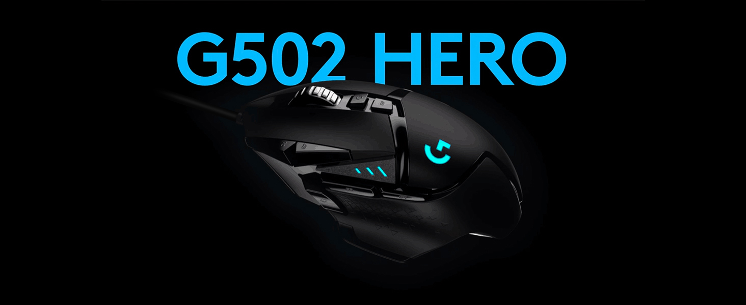 Logitech G502 HERO Special Edition High-Performance Wired Gaming Mouse, 25K HERO Sensor, 25600 DPI, RGB, Adjustable Weight, 11 Programmable Buttons, PC/Mac - Black and White 11