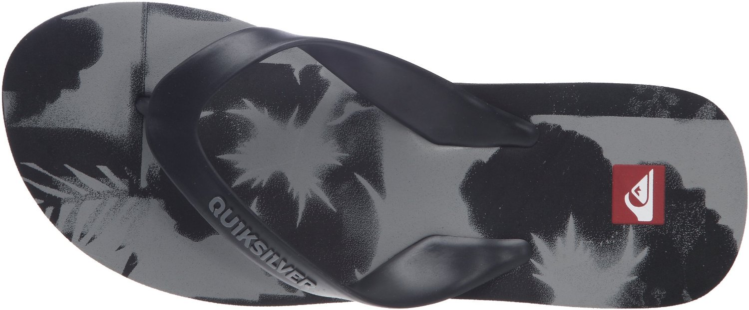 Quiksilver Flower Men's Beach Sandals Flip Flops - Black 3