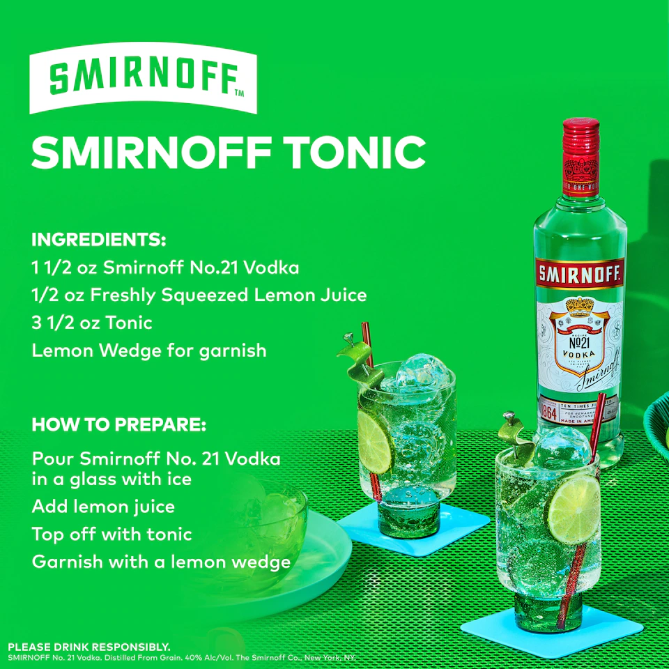 Smirnoff No.21 Red Label Vodka Bottle 37.5% Vol 70cl 5