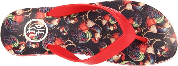 Diesel Men's Plaja Splish Lava Red Black Sandal 5