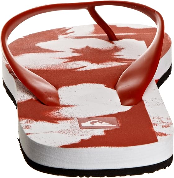 Quiksilver Flower Men's Beach Sandals Flip Flops - Red 5