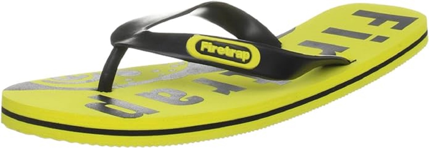 Firetrap Men's Branded Flip Yellow Sandal 2