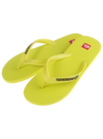 Quiksilver Molokai Mens Beach Sandals Flip Flops - Yellow