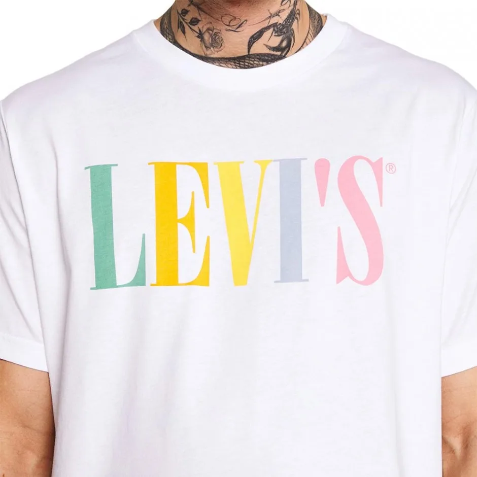 Levi's Men's Relaxed Graphic Tee T-Shirt, White, Size: Large 3