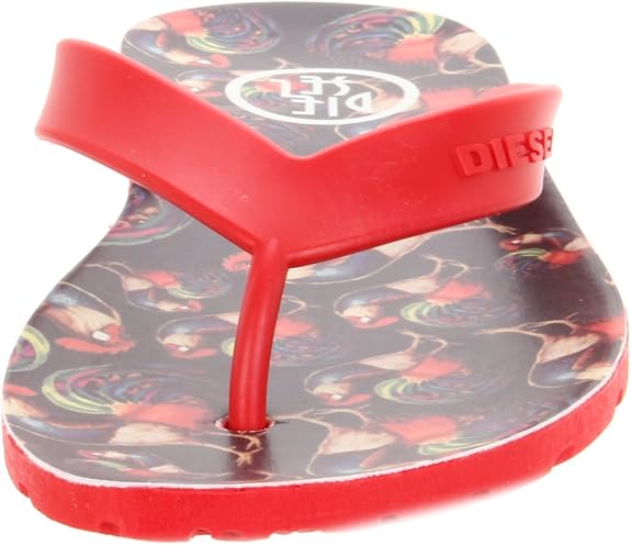 Diesel Men's Plaja Splish Lava Red Black Sandal 2