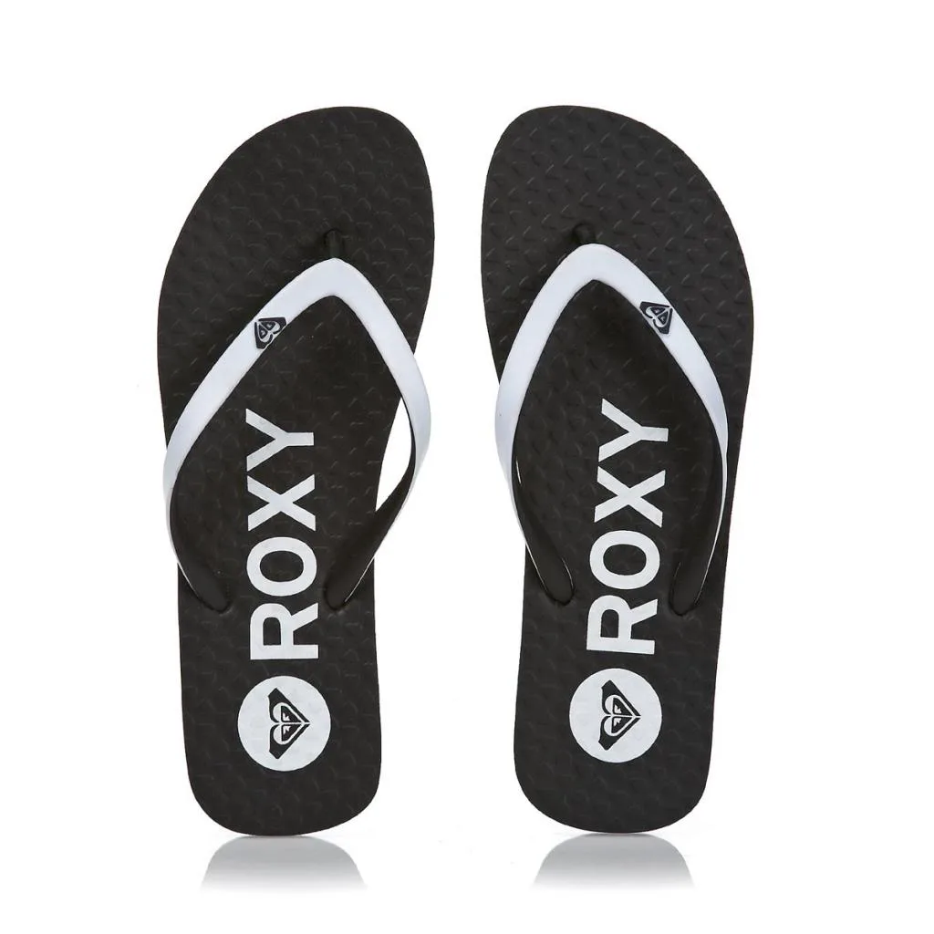 Roxy Women's Bi Tone True Black Flip Flops 2