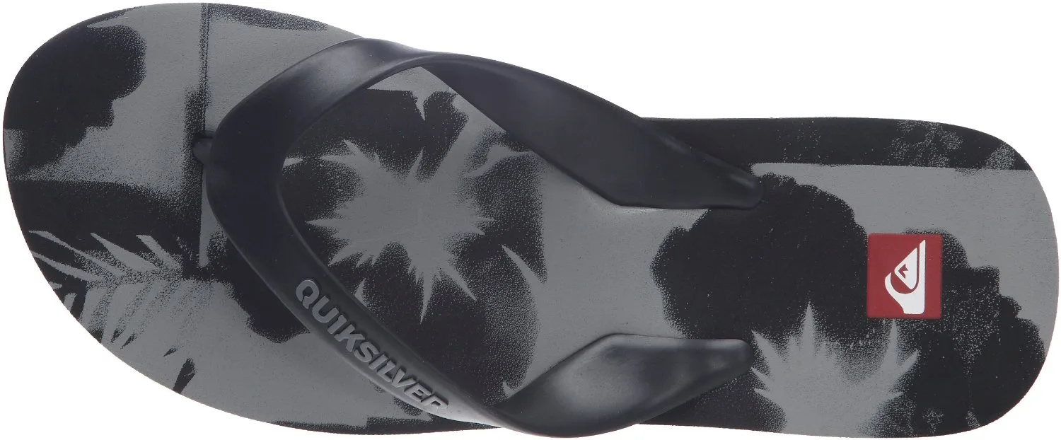 Quiksilver Flower Men's Beach Sandals Flip Flops - Black 3