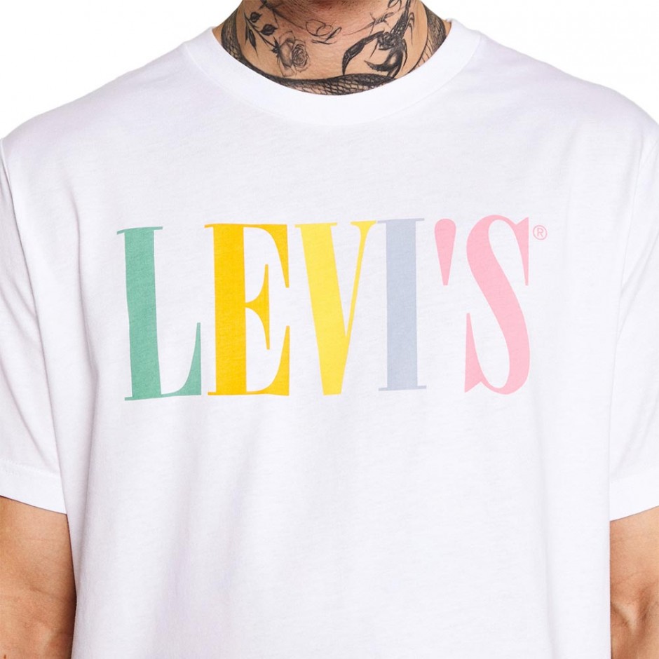 Levi's Men's Relaxed Graphic Tee T-Shirt, White, Size: Large 3