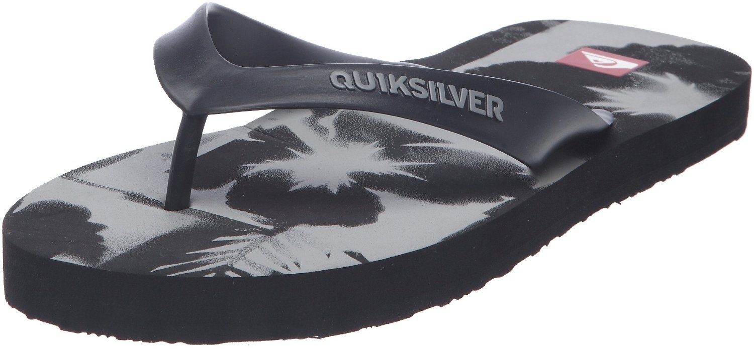 Quiksilver Flower Men's Beach Sandals Flip Flops - Black 2
