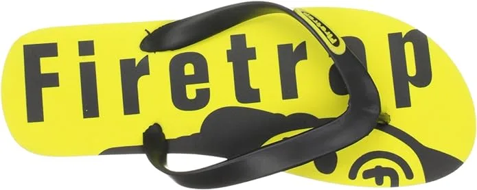 Firetrap Men's Branded Flip Yellow Sandal 3