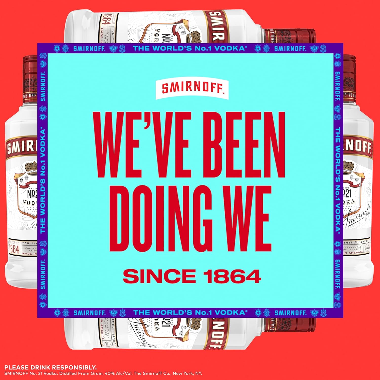 Smirnoff No. 21 Red Label Vodka, 1.5L 4