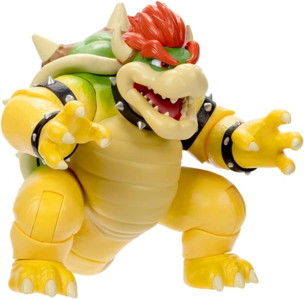 THE SUPER MARIO BROS. MOVIE 7-Inch / 18cm Feature Bowser Action Figure. Features 15 Points of Articulation Where You Can Add Water For Fire Breathing Effects! The for Kids and Collectors 
