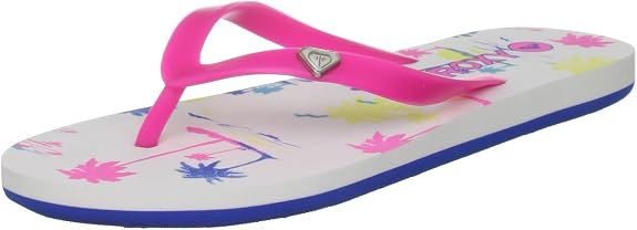 Roxy Women's Bamboo White Flip Flops 5