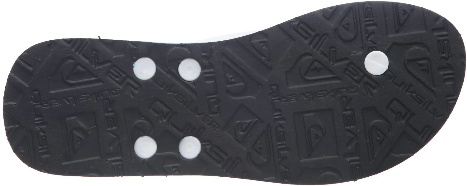 Quiksilver Flower Men's Beach Sandals Flip Flops - Light Blue 8