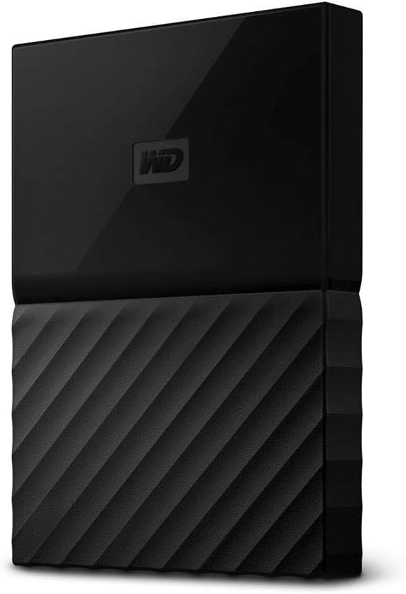 WD My Passport 2 TB Portable Hard Drive and Auto Backup Software for PC, Xbox One and PlayStation 4 - Black