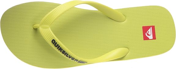 Quiksilver Molokai Mens Beach Sandals Flip Flops - Yellow 4