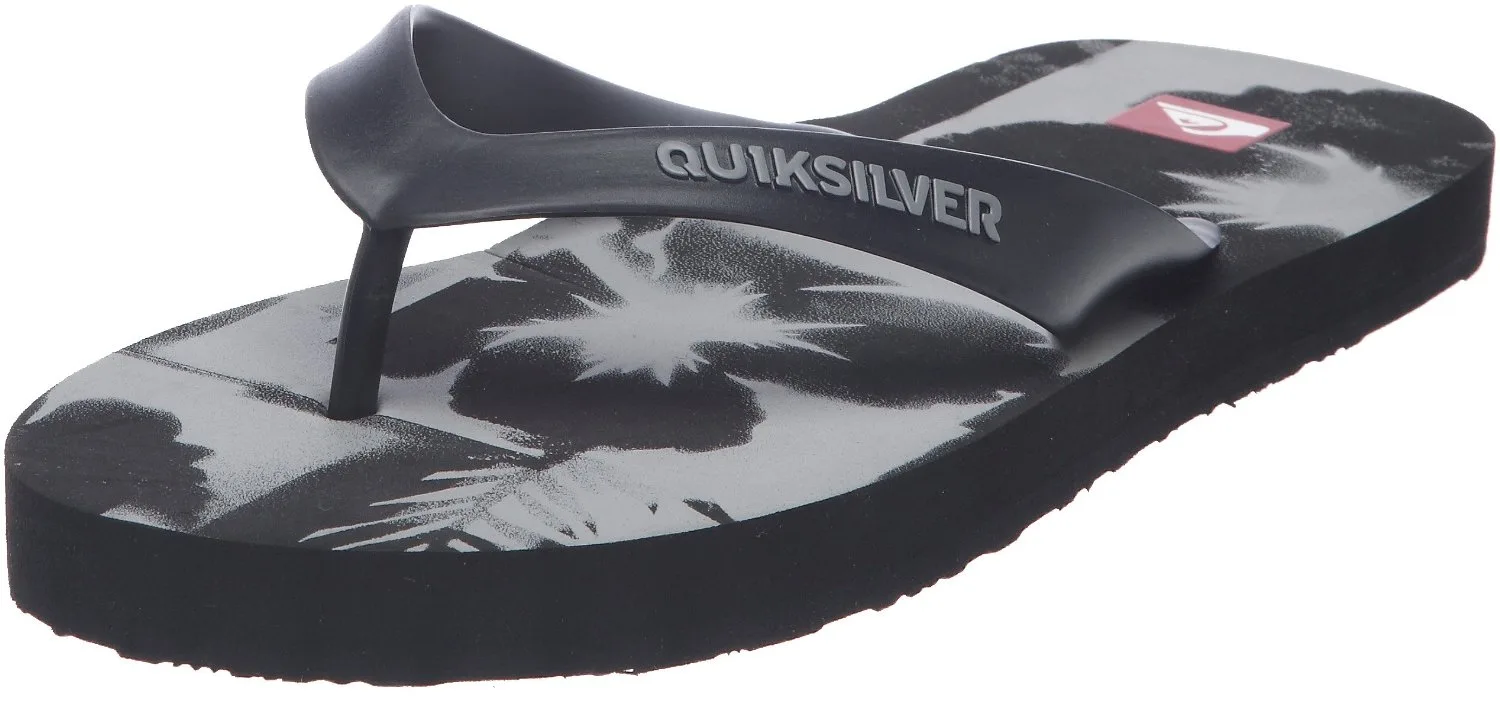 Quiksilver Flower Men's Beach Sandals Flip Flops - Black 2