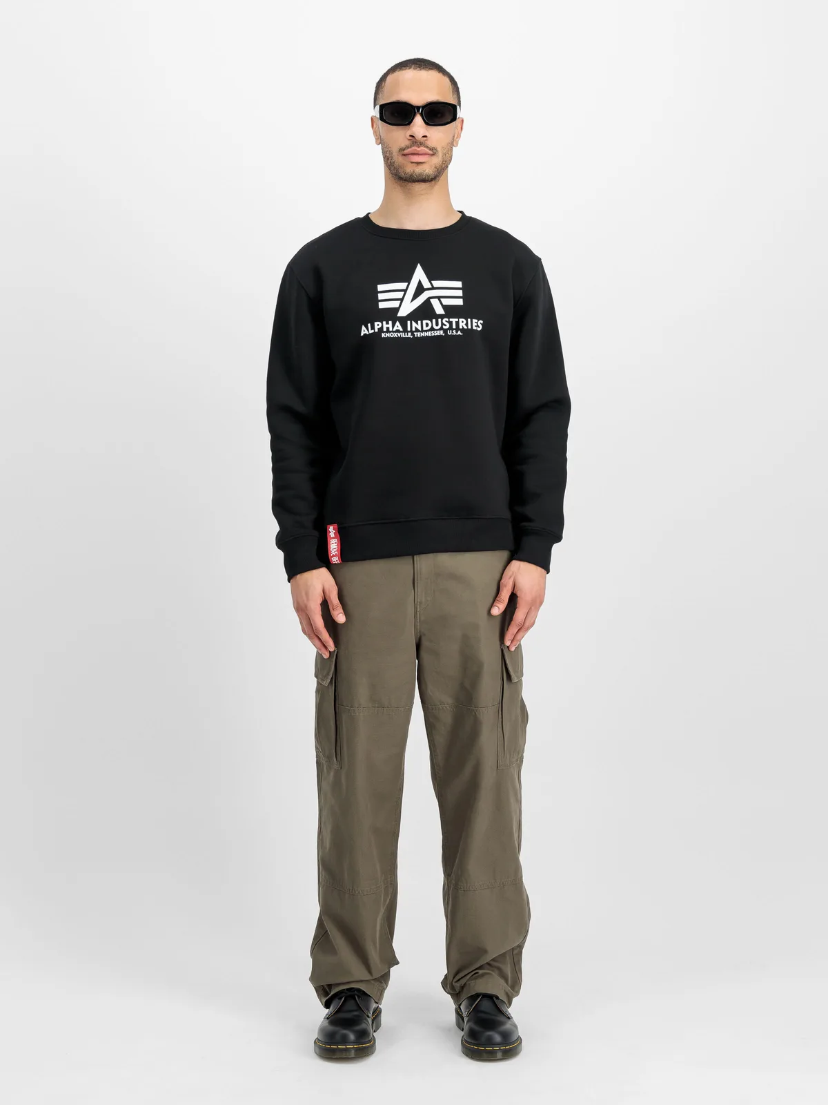 ALPHA INDUSTRIES Men's Basic Sweater Jumper, Black, Size: Medium 2