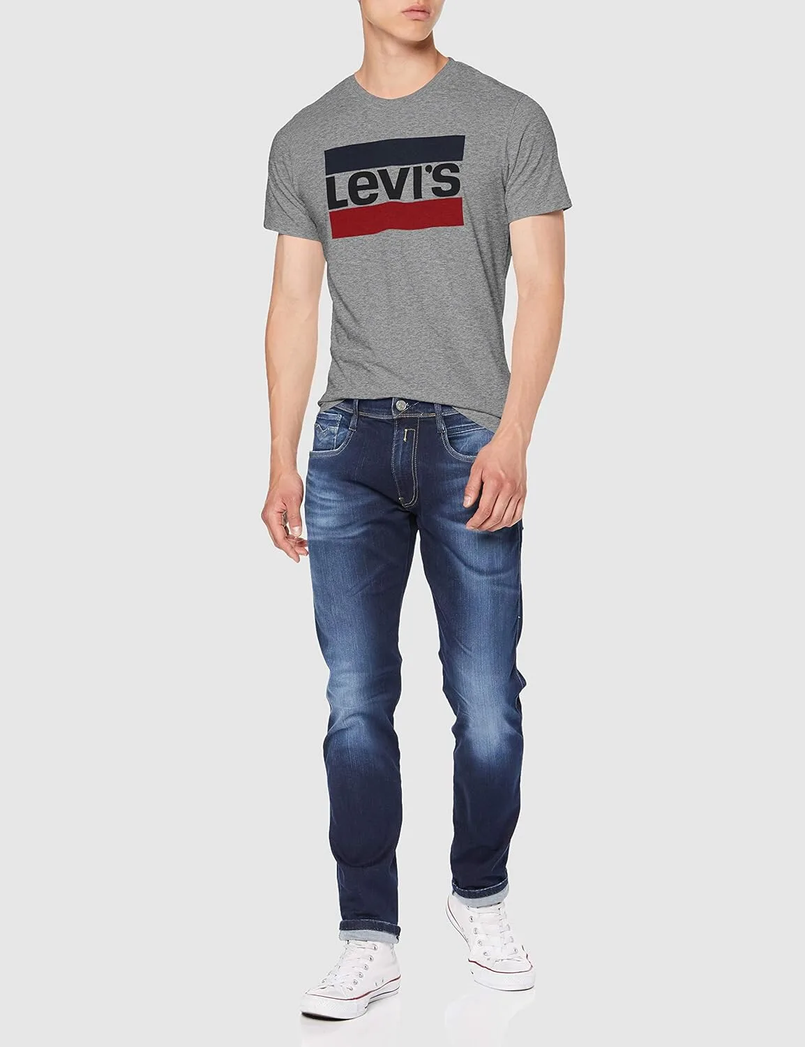 Levi's Men's Sportswear Logo Graphic T-Shirt, Grey, Size: Large 2