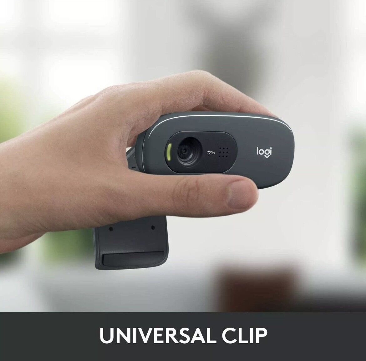 Logitech C270 HD Webcam, HD 720p/30fps, Widescreen HD 5
